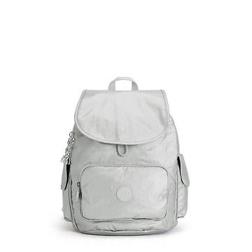 Kipling City Pack Small Metallic Rugzak Zilver | België 1701DF